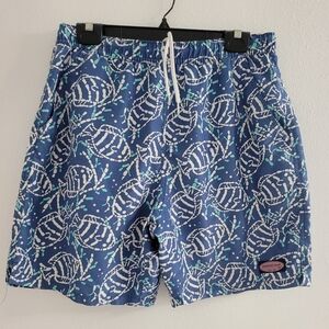 Vineyard Vines Blue Patterned Swim Men Shorts Sz S